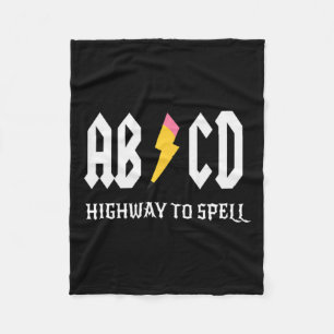Highway To Spell Pencil Teacher Amp; Student White Fleece Blanket