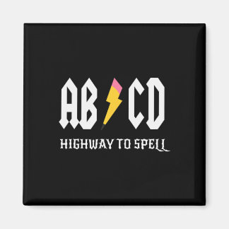 Highway To Spell Pencil Teacher Amp; Student White Magnet