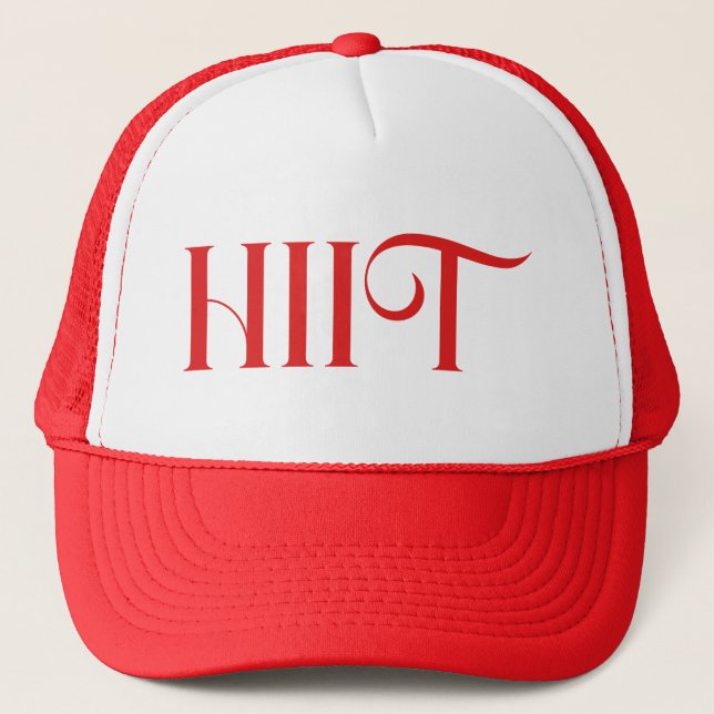 HIIT High Intensity Interval Training Gym Warrior Trucker Hat (Front)