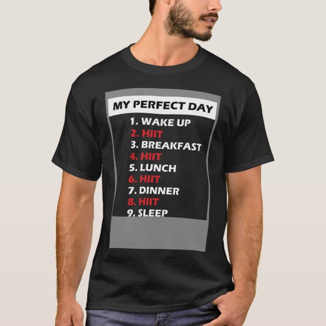 HIIT Workout High Intensity Interval Training Spor T-Shirt (Front)