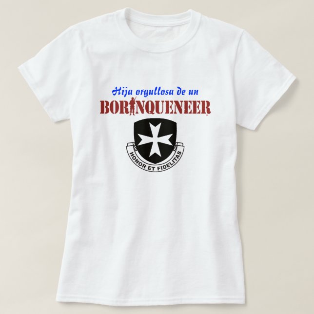 Hija - Borinqueneer T-shirt (Design Front)