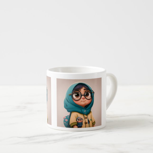 Hijab Girl Espresso Mug  (Front Right)