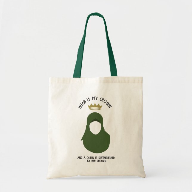 Hijab is my crown - HIJAB - AVO - FACELESS Tote Bag (Front)