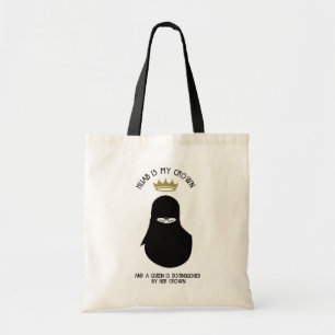 Hijab is my crown - NIQAB - BLA - GLASSES Tote Bag