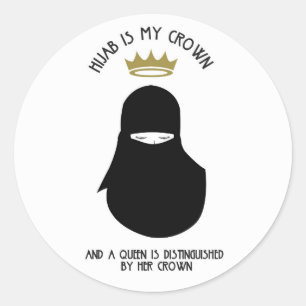 Hijab is my crown - NIQAB Classic Round Sticker