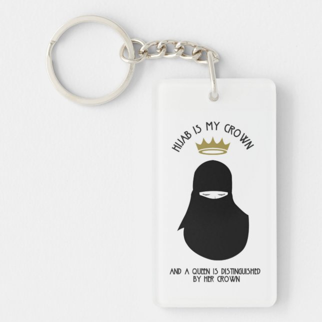 Hijab is my crown - NIQAB Key Ring (Front)