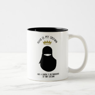 Hijab is my crown - NIQAB Two-Tone Coffee Mug