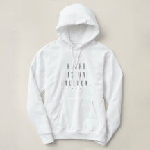 hijab is my freedom hood islamic quote clothing