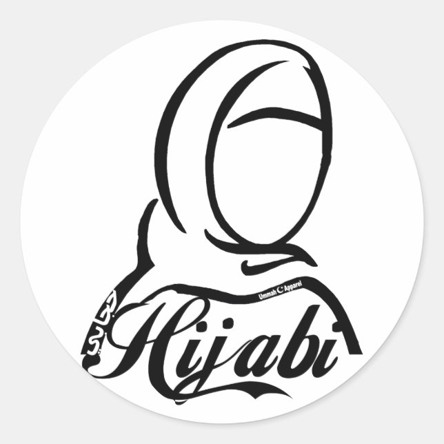 Hijabi Classic Round Sticker (Front)