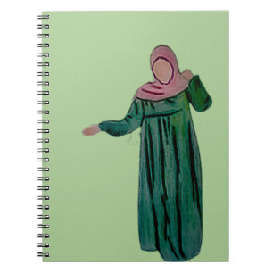 Hijabi - Muslimah - Hijab Hand drawn - Hijab Girl Notebook