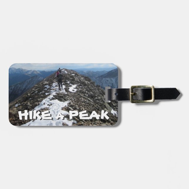 Hike a Peak Luggage Tag (Front Horizontal)