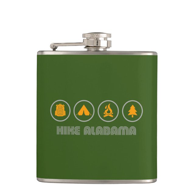 Hike Alabama Hip Flask (Front)