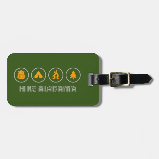 Hike Alabama Luggage Tag (Front Horizontal)