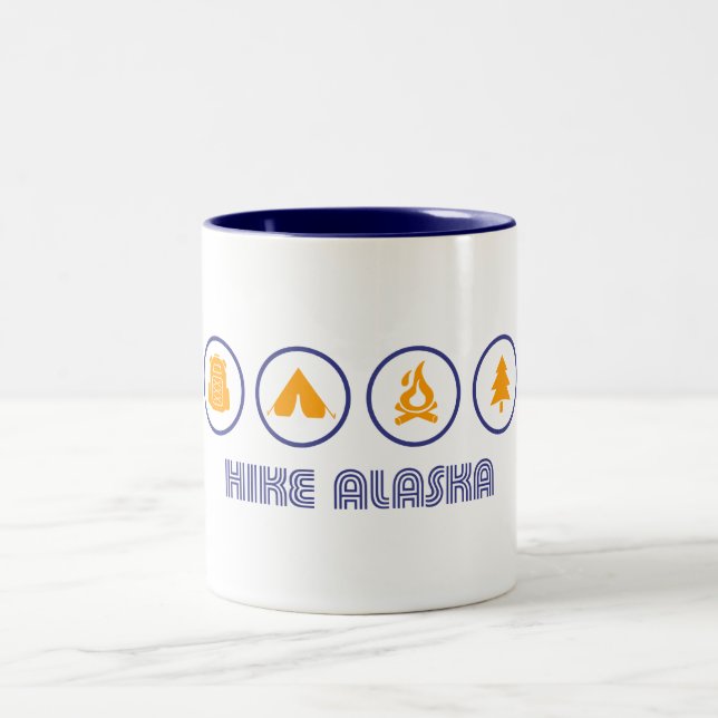 Hike Alaska Two-Tone Coffee Mug (Center)