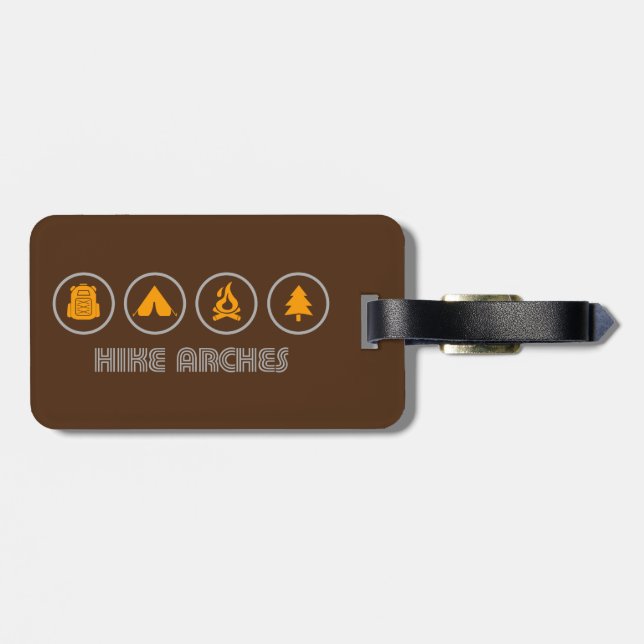 Hike Arches National Park Luggage Tag (Back Horizontal)