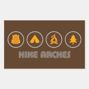 Hike Arches National Park Rectangular Sticker