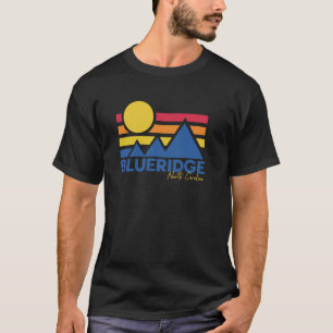 Hike Blue Ridge Mountains North Carolina Retro Sun T-Shirt