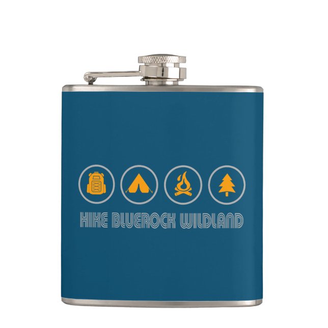 Hike Bluerock Wildland Provincial Park Hip Flask (Front)