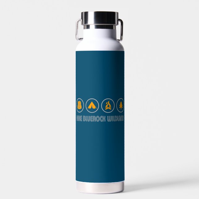 Hike Bluerock Wildland Provincial Park Water Bottle (Front)