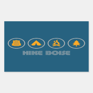 Hike Boise Idaho Rectangular Sticker