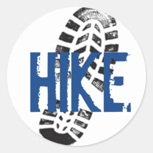 Hike Bootprint Classic Round Sticker