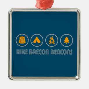 Hike Brecon Beacons National Park Metal Tree Decoration