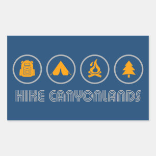 Hike Canyonlands National Park Rectangular Sticker