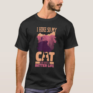 Hike Cat Hiker Wilderness Trail Mountain Hiking T-Shirt