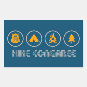 Hike Congaree National Park Rectangular Sticker