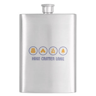 Hike Crater Lake National Park Hip Flask