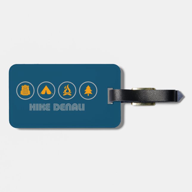 Hike Denali National Park Alaska Luggage Tag (Back Horizontal)