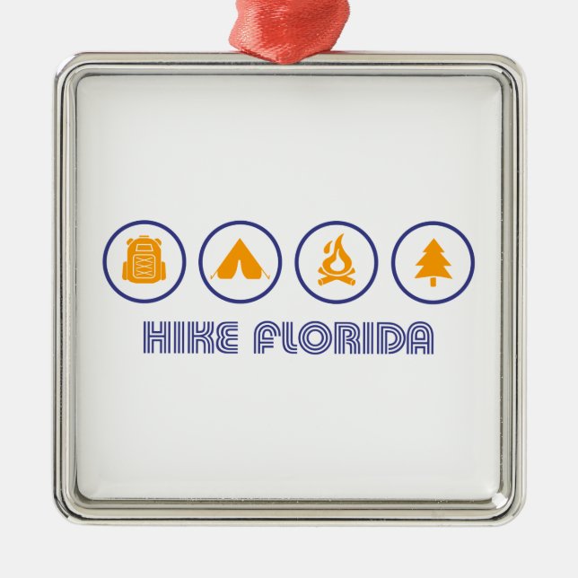 Hike Florida Metal Tree Decoration (Front)