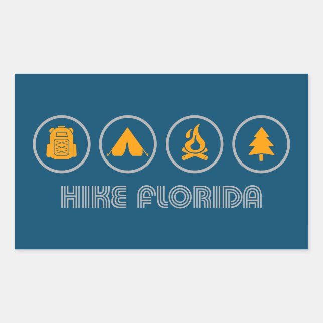 Hike Florida Rectangular Sticker (Front)