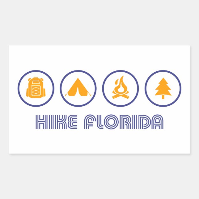 Hike Florida Rectangular Sticker (Front)