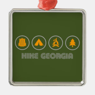 Hike Georgia Metal Tree Decoration