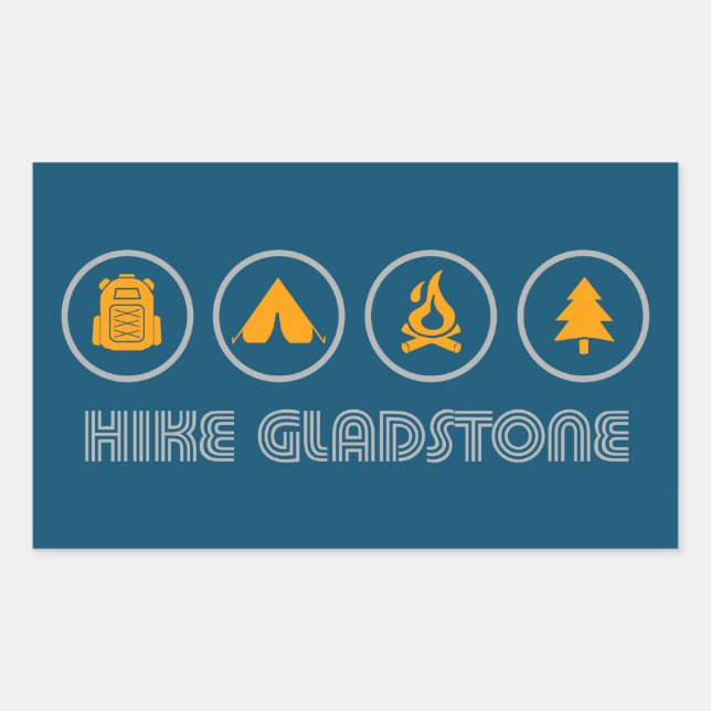 Hike Gladstone Provincial Park Canada Rectangular Sticker (Front)