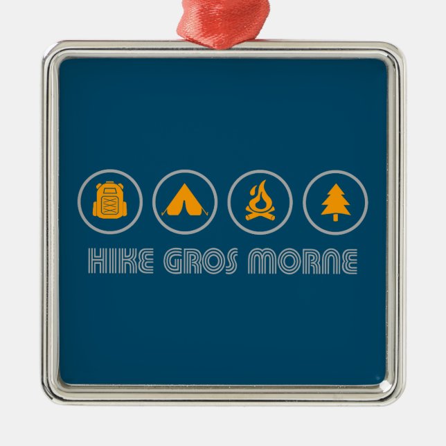 Hike Gros Morne National Park Metal Tree Decoration (Front)