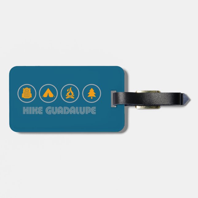 Hike Guadalupe Mountains National Park Luggage Tag (Back Horizontal)