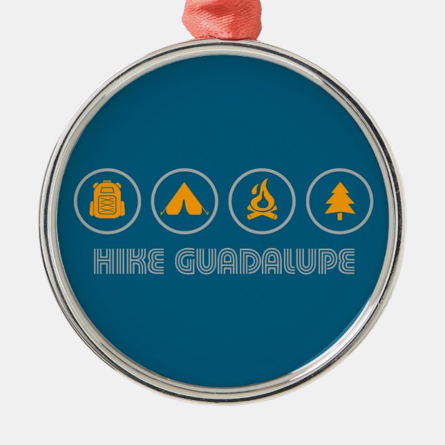 Hike Guadalupe Mountains National Park Metal Tree Decoration (Front)