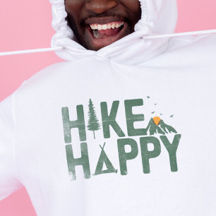 Hike Happy Camper Hiker Hiking Family Personalised Hoodie