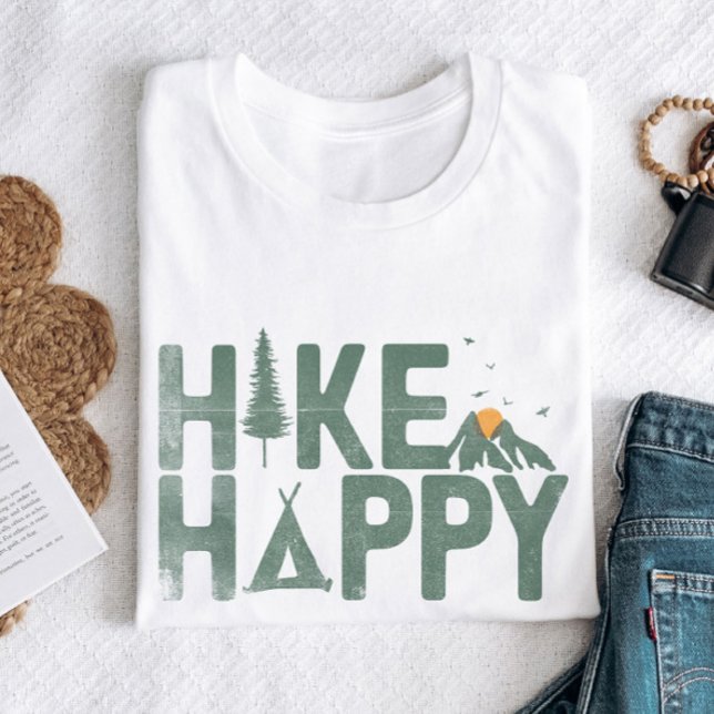 Hike Happy Camper Hiker Hiking Family Personalised T-Shirt (Hike Happy Camper Hiker Hiking Family Personalized T-Shirt)