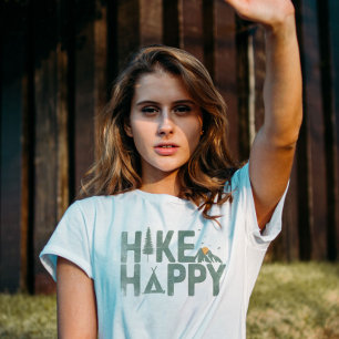 Hike Happy Camper Hiker Hiking Family Personalised T-Shirt