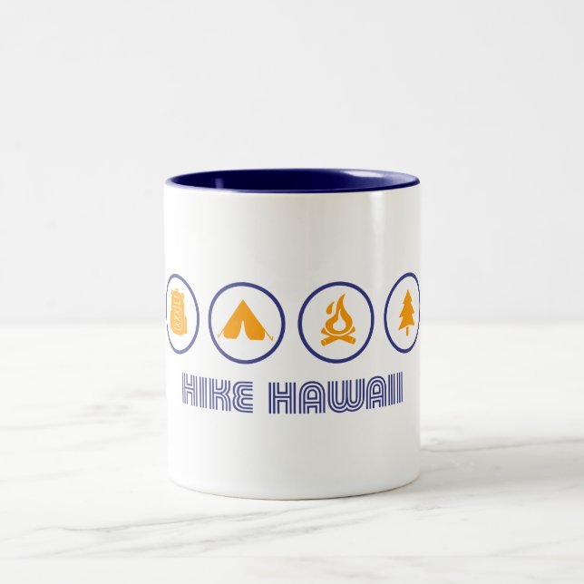 Hike Hawaii Two-Tone Coffee Mug (Center)