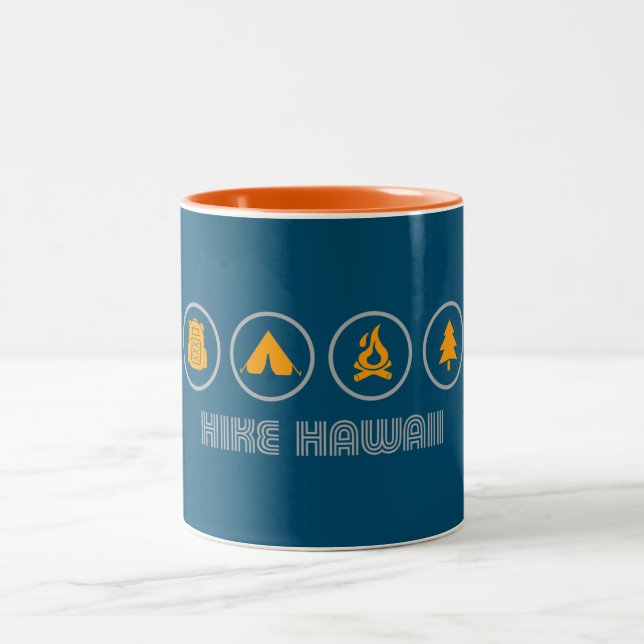 Hike Hawaii Two-Tone Coffee Mug (Center)