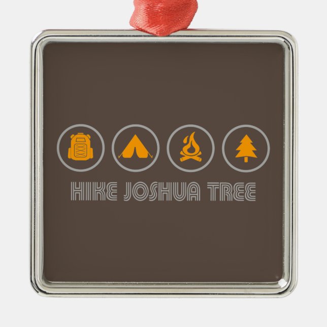 Hike Joshua Tree National Park Metal Tree Decoration (Front)