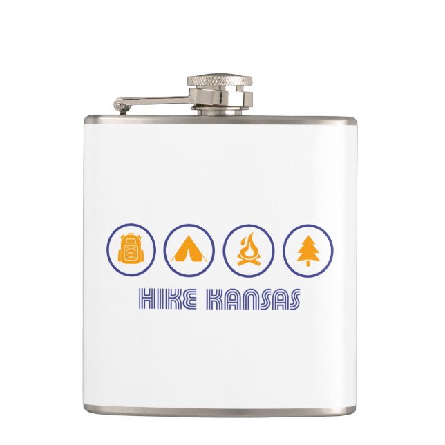 Hike Kansas Hip Flask (Front)