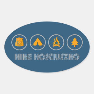 Hike Kosciuszko National Park Oval Sticker