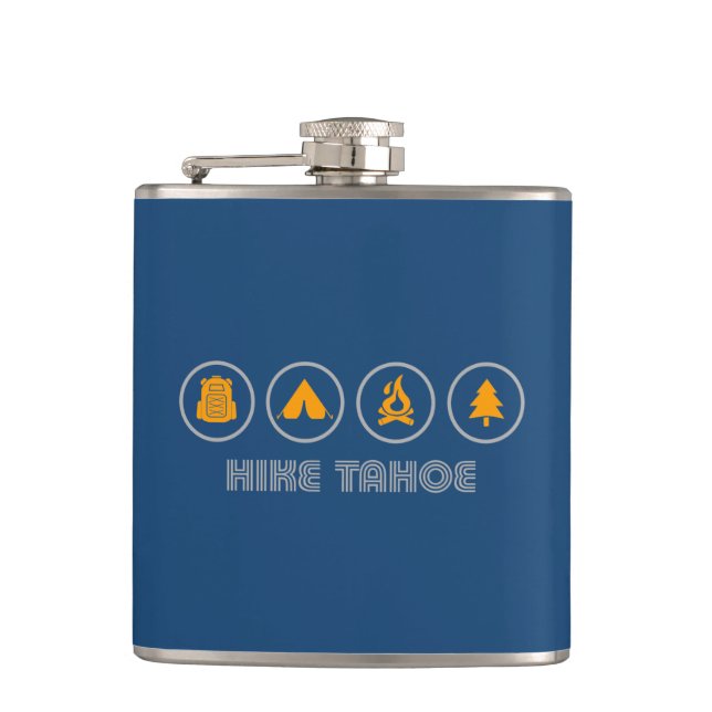 Hike Lake Tahoe Hip Flask (Front)