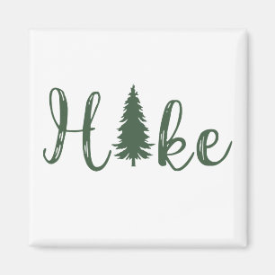 Hike logo pine tree hiking lover magnet