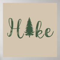 Hike logo pine tree hiking lover
